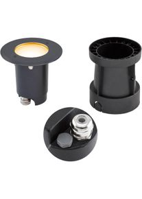EVN Lichttechnik EVN TALPA LED Bodeneinbau, rund, schwenkbar, Edelstahl/Alu, inkl. Leuchtmittel, IP67, 230V, 4,6W, 2700K, 355lm, mit selbstentlüftendem Ventil, anthraz