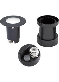 EVN Lichttechnik EVN TALPA LED Bodeneinbau, rund, schwenkbar, Edelstahl/Alu, inkl. Leuchtmittel, IP67, 230V, 4,6W, 4000K, 390lm, mit selbstentlüftendem Ventil, anthraz