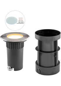 EVN Lichttechnik EVN LED Bodeneinbau, rund, schwenkbar, EDS / Alu, inkl. LM, IP67, 230V, 5W, 3000K, 450lm, dimmbar, Edelstahl (67923653D)