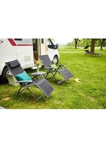siena GARDEN Garten-Relaxsessel , Anthrazit , Metall, Textil , 69x124x84 cm , klappbar , Gartenmöbel, Gartenliegen, Liegestühle