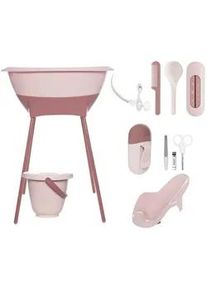Luma Badewanne und Pflegeset , Rosa, Altrosa, Bordeaux, Hellrosa , Metall, Kunststoff , 79.5x40x46 cm , Pflegen, Baden, Babybadewannen