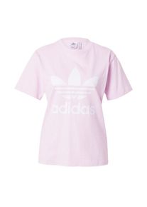 adidas originals Dames Shirt 'Adicolor Classics Trefoil' pastellila / wit XS