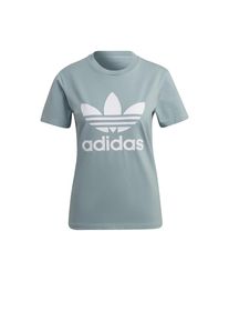 adidas originals Dames Shirt 'Adicolor Classics Trefoil' grijs / wit XXS
