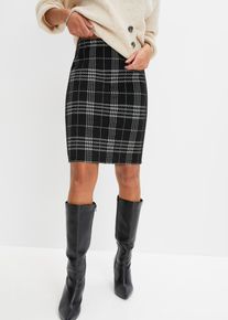 Tartan-Minirock, schwarz, Größe 52/54 (XXL), bonprix
