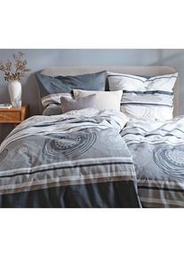 Bettw&auml;sche mit Kreisen, grau, Gr&ouml;&szlig;e 135x200 cm, 100% Baumwolle, bonprix