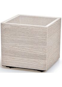Kvetináč MADERA SQUARE ECO WOOD 28,8 cm , biely, S