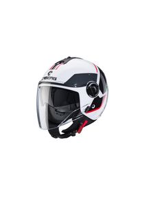 CABERG Riviera V4 X Geo Italia Jethelm (weiß/schwarz/grün/rot)