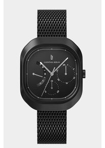 Women's Classic Multifunctional Watch - Black - Surgical steel rectangular case, Sapphire-hardened mineral glass, Mesh Strap - 36.25mm , TMI Quartz