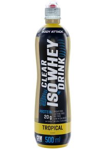 Body Attack Sports Nutrition Body Attack Clear Isowhey Drink, 12 x 500 ml Flasche (inkl. 3 EUR Pfand), Tropical