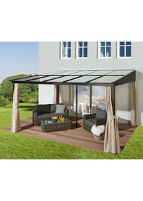 Konifera Anbaupavillon »Hawaii«, (Set), BxT: 400x300 cm, Aluminiumgestell