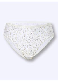 wäschepur Dames Jazzpants in ecru geprint + ecru ,maat 36/38, Witt, 82% Polyamide, 18% Elastan