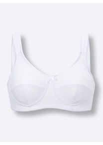 Dames Beha zonder beugel in wit ,maat 100E, WITT, 90% Polyester, 10% Elastan. Voering: 100% Polyester