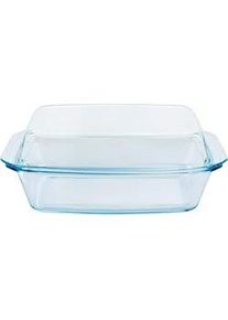 Homeware Profession. Bratform , Klar , Glas , 2,80 l , quadratisch , Lfgb, Made in Europe , backofengeeignet, mikrowellengeeignet, Deckel hitzebeständig , Kochgeschirr, Töpfe, Bräter