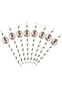 Smiffys 8 pailles en papier Santoro Gorjuss Ruby