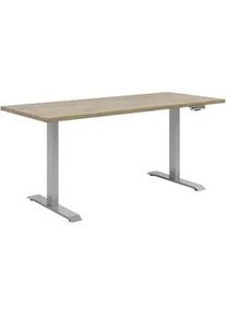 Voleo Schreibtisch , Eichefarben , Holzwerkstoff , rechteckig , eckig, Kufe , 73x72x155 cm , FSC Mix , höhenverstellbar, in verschiedenen Holz-Dekoren erhältlich , Büromöbel, Büromöbel-Sets & Büromöbel-Serien, Büromöbelserien