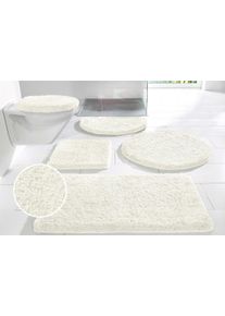 my home Badematte »Sanremo, Badvorleger, Badezimmer Teppich, sehr weich«, rutschhemmend beschichtet, fussbodenheizungsgeeignet-schnell trocknend, Badteppich, unifarben, rechteckig, rund & als 3-tlg. Set erhältlich