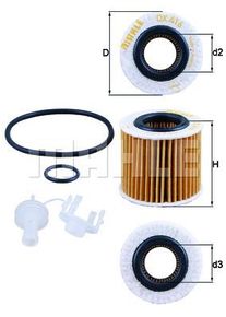 Oliefilter KNECHT, Diameter: 59,8mm, u.a. für Daihatsu, Toyota, Subaru, Aston Martin