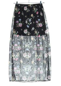 H&M Divided Gonna lunga stropicciata Donna, Taglia 36, nero, Poliestere