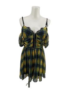 Urban Outfitters Abito scamiciato Donna, Taglia 40, giallo pallido