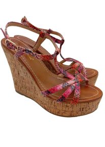 Sweet Shoes Sandalo a zeppa Donna, Taglia 38, rosa