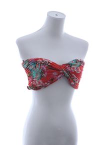 Missguided Top z dekoltem typu bandeau Damski, Rozmiar 34, czerwony