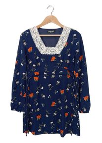 Fashion Union Vestido de manga larga Mujeres, Talla 34, azul, Poliéster