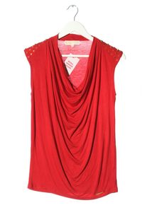 Michael Kors Maglia con scollo a cappuccio Donna, Taglia 34, rosso