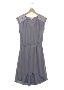 Esprit Vestito vokuhila Donna, Taglia 34, grigio chiaro
