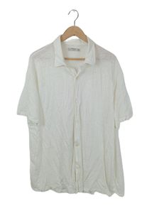 Mango Lniana bluzka Damski, Rozmiar 44, biały, Len