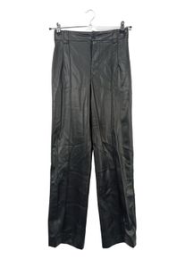 Zara Spodnie z imitacji skóry Damski, Rozmiar 34, czarny, Poliuretan