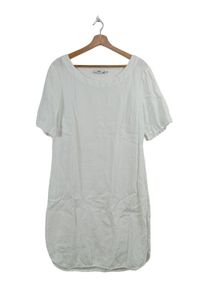 0039 Italy Summer Dress Women, Size 38, white, linen