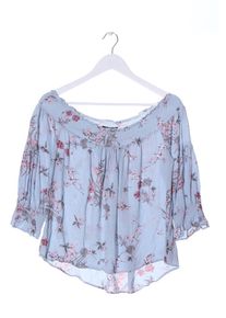 Zara Bluzka typu carmen Damski, Rozmiar 34, niebieski, Wiskoza