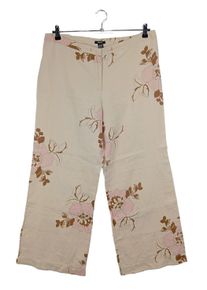 H&M BB Lniane spodnie Damski, Rozmiar 46, w kolorze białej wełny, Len