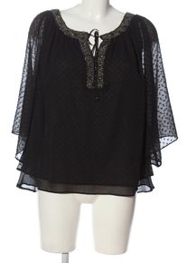 Zara Basic Transparentna bluzka Damski, Rozmiar 38, czarny, Poliester