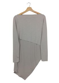 Zara Vestito vokuhila Donna, Taglia 38, grigio chiaro