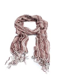 s.Oliver Sciarpa con frange Donna, One Size, marrone