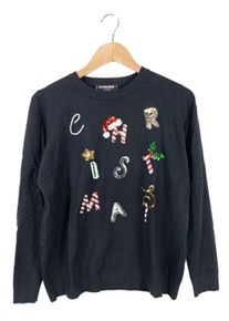 Fashion Union Sudadera navideña Mujeres, Talla 40, negro