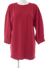 Zara Basic Abito a maniche lunghe Donna, Taglia 36, rosso