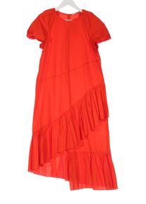Zara Sukienka midi Damski, Rozmiar 38, czerwony, Bawełna