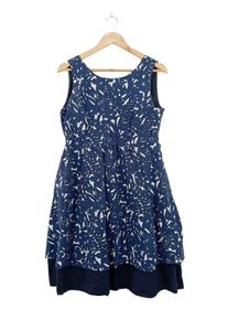 Zara Basic Abito da cocktail Donna, Taglia 40, blu, Cotone