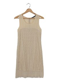 Zara Basic Abito in pizzo Donna, Taglia 36, crema
