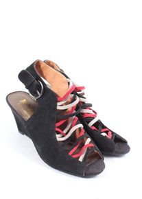 coach and four Sandalo a zeppa Donna, Taglia 36, nero, Pelle