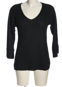 H&M Basic Sweter z dekoltem w kształcie litery V Damski, Rozmiar 34, czarny