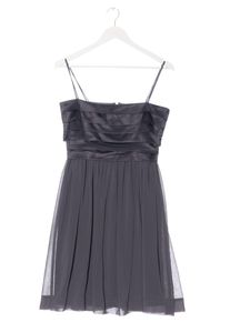 Zara Basic Abito stile impero Donna, Taglia 38, grigio chiaro
