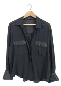 Zara Koszulowa bluzka Damski, Rozmiar 40, czarny