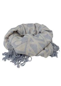 Only Sciarpa con frange Donna, One Size, grigio chiaro