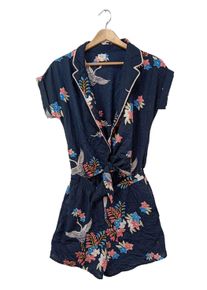 Pepe Jeans Kurzer Jumpsuit Donna, Taglia 36, blu, Poliestere
