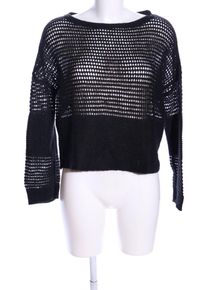 Stile Benetton Szydełkowany sweter Damski, Rozmiar 36, czarny