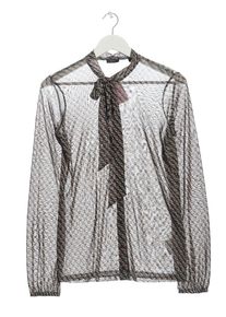 Esprit Blusa trasparente Donna, Taglia 42, marrone, Poliestere