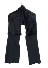 Donna Sciarpa di lana Donna, One Size, nero, Lana